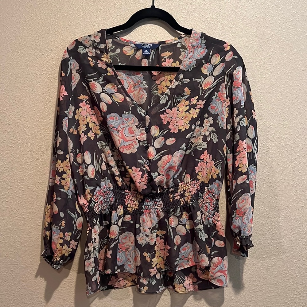 Chaps Floral Blouse
